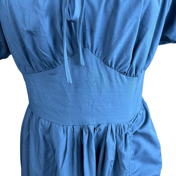 Scarlett Darkness Milkmaid Steampunk Fairy Dress L Smocked Ruffles Victorian - Picture 8 of 16